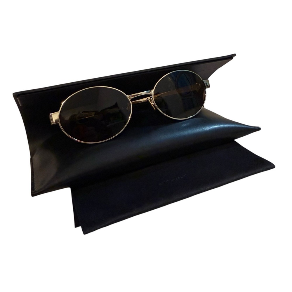 Saint Laurent SL 692 004 Gold Oval Sunglasses Unisex New Authentic YSL Designer - Picture 7 of 9